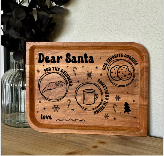 Dear Santa squircle shape serving tray